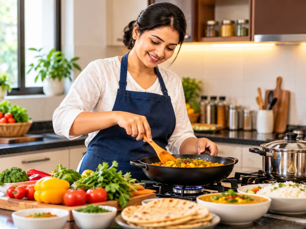 Joyful Home Cooking in a Modern Kitchen